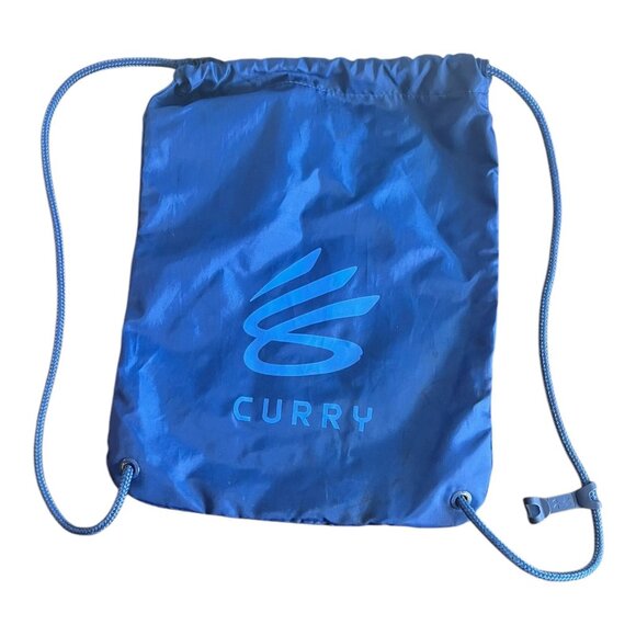2 UNDER ARMOUR STEPH CURRY Ozsee GYM BAG SACK DRAWSTRING CLOSURE BLUE - Picture 3 of 7